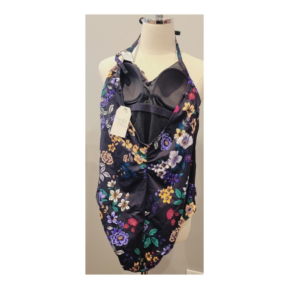 NWT Time and Tru Missy Floral One-Piece Swimsuit Large 12-14 - Picture 6 of 6